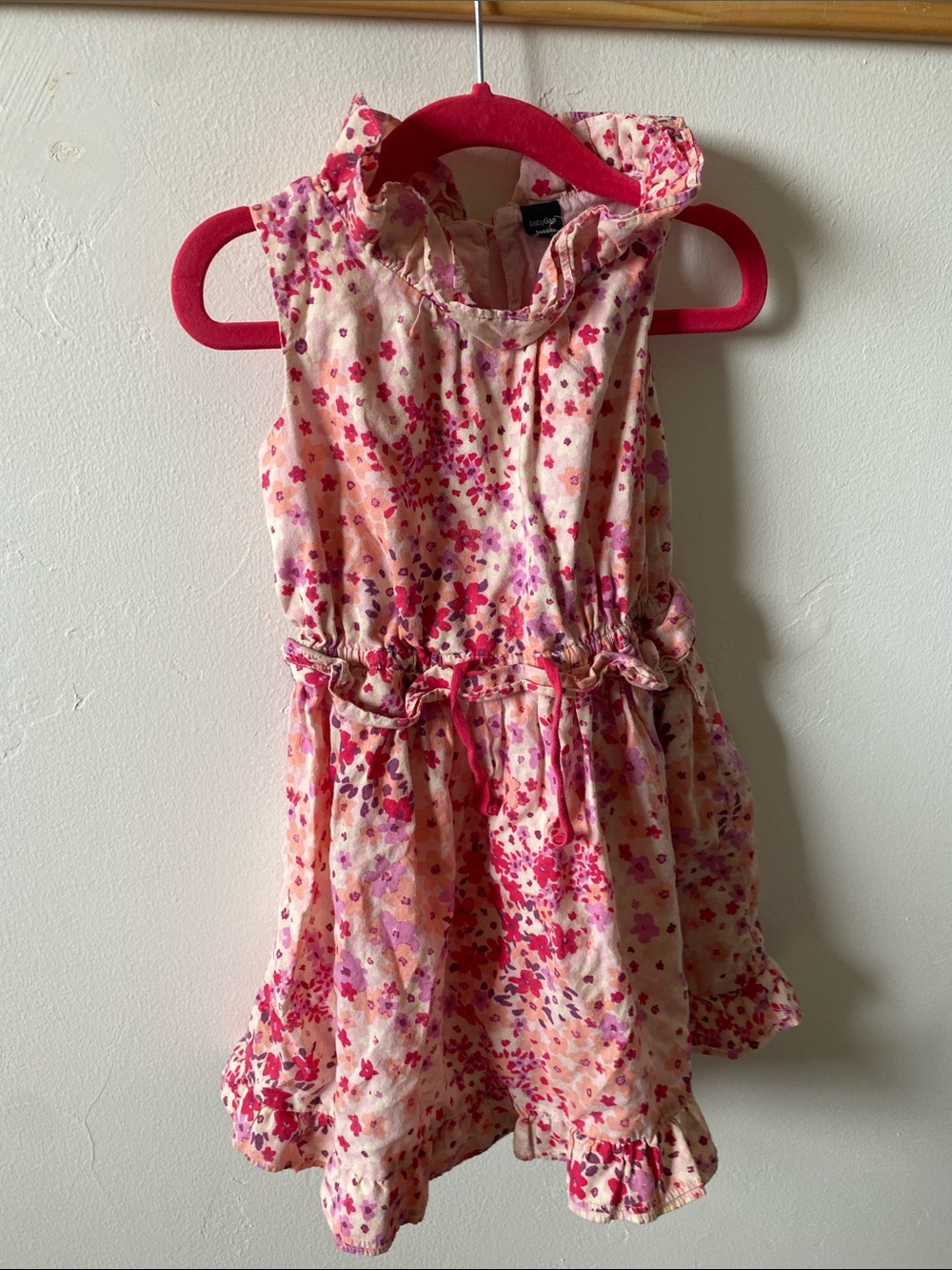 GAP babyGap Floral Ruffle Toddler Dress in Pink and Coral